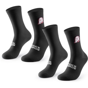 ROCKBROS Athletic Socks Cycling Sock with Wear-resistant Heel, VNS Halloween Series Breathable Crew Socks, 2 & 3-Pack(2 X Black)