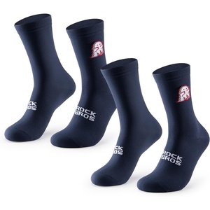 ROCKBROS Athletic Socks Cycling Sock with Wear-resistant Heel, VNS Halloween Series Breathable Crew Socks, 2 & 3-Pack(2 X Blue)