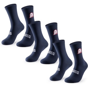 ROCKBROS Athletic Socks Cycling Sock with Wear-resistant Heel, VNS Halloween Series Breathable Crew Socks, 2 & 3-Pack(3 X Blue)