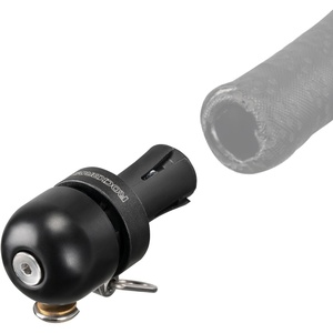 ROCKBROS Bike Bell Handlebar End Cap Bell for Road Bike Drop Bar 22.2mm/0.87in, 100dB Loud Brass Bicycle Bell for Adult Bikes, Left or Right Mounting, Black(black(1 pack))