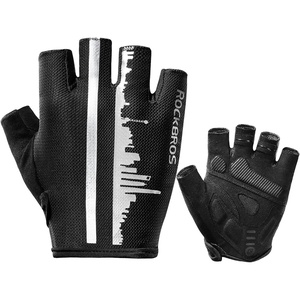ROCKBROS Bike Gloves for Men Half Finger Biking Glove Cycling Gloves MTB Mountain Road Bicycle Gloves Shock-Absorbing SBR Pad Anti-Slip Breathable Summer Unisex Women(Asia M= US S)