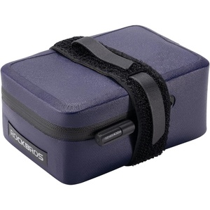 ROCKBROS Bike Saddle Bag, 0.4L Waterproof Ultra Small Bike Bag（4″ x 3.4″ x 2″）, Waterproof Zipper Bicycle Storage Bag Under Seat, Easy Attachment for Road Cycling Blue(Blue)