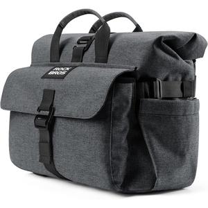 ROCKBROS Brompton Handlebar Bag, 9L-15L Adjustable Capacity Bag for Brompton Folding Bike,Multi-functional, Roll-Top Quick-Release Fit for Commuting(Black)