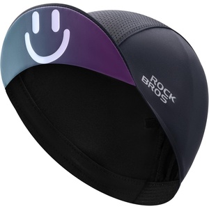 ROCKBROS Cycling Cap Cooling Skull Cap Helmet Liner with Sun Visor Sun Protection Running Bike Hat for Men Women(Black)