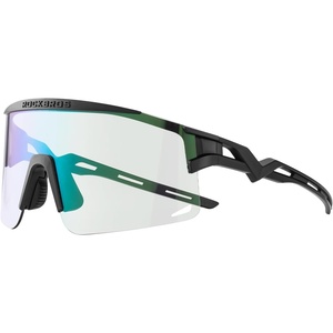 ROCKBROS Cycling Glasses Colour-changing UV Protection Against Wind and Sand Sports Glasses for Men Women Cycling Goggles(Black)