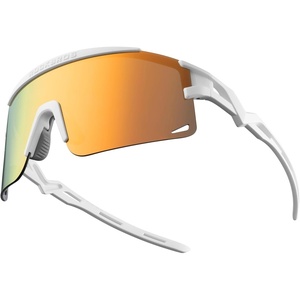 ROCKBROS Cycling Glasses Colour-changing UV Protection Against Wind and Sand Sports Glasses for Men Women Cycling Goggles(White)