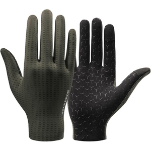 ROCKBROS Cycling Gloves Mountain Bike Gloves Full Finger Cycling Gloves Anti-Slip Bicycle Gloves for Men Women Cycling Sports(green)