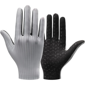 ROCKBROS Cycling Gloves Mountain Bike Gloves Full Finger Cycling Gloves Anti-Slip Bicycle Gloves for Men Women Cycling Sports(grey)
