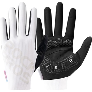 ROCKBROS Cycling Gloves for Men Women – 3D Padded Gel Breathable Biking Gloves, Touchscreen Compatible, Available in Half Finger & Full Finger for Outdoor Sports(Full White)