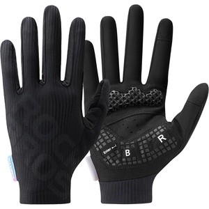 ROCKBROS Cycling Gloves for Men Women – 3D Padded Gel Breathable Biking Gloves, Touchscreen Compatible, Available in Half Finger & Full Finger for Outdoor Sports(Full Black)