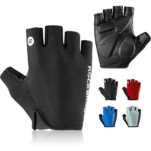 ROCKBROS Cycling Gloves for Men Women – Breathable Bike Gloves – Half Finger Gloves for Daily Cycling Workout Outdoor Sports(Black)