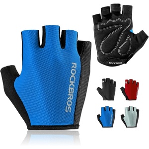 ROCKBROS Cycling Gloves for Men Women – Breathable Bike Gloves – Half Finger Gloves for Daily Cycling Workout Outdoor Sports(Blue)