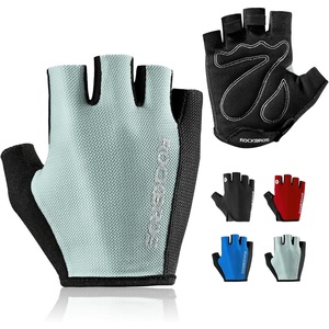ROCKBROS Cycling Gloves for Men Women – Breathable Bike Gloves – Half Finger Gloves for Daily Cycling Workout Outdoor Sports(Grey)