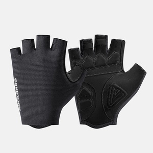 ROCKBROS Cycling Gloves for Men Women – Breathable Gel Pad Road Mountain Bike Gloves – Touch Screen Anti-Slip MTB Gloves for Cycling Workout Outdoor Sports(Breathable Half Black)