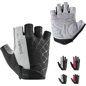 ROCKBROS Cycling Gloves for Men Women Mountain Bike Gloves SBR Pad Anti-Slip Road Riding Bicycle Biking Gloves for Cycling Motorcycle Gym(Gray)