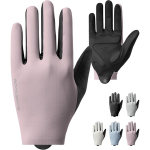 ROCKBROS Cycling Gloves for Men Women SBR Padded Shock Absorbing Bike Gloves Breathable Touchscreen Anti-Slip Palm Lightweight for Biking(Purple)