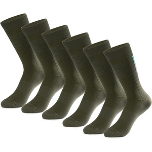 ROCKBROS Cycling Socks,Crew Length Bike Socks,Shock-Absorbing & Non-Slip,4-Season Versatilefor Men Women(Green-3 Pairs)