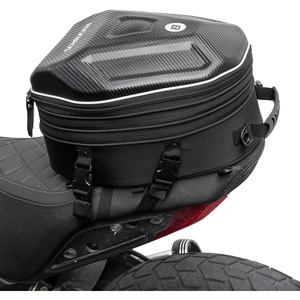 ROCKBROS EVA Hard Shell Motorcycle Tail Bag Waterproof Motorcycle Seat Bag Expandable Helmet Bag 35L Luggage Bag