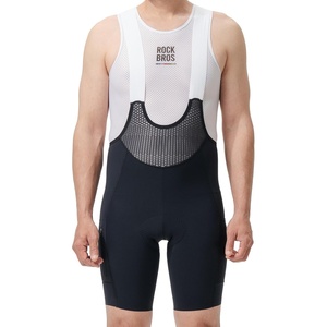 ROCKBROS Men’s Cycling Bib Shorts, Breathable Cycling Bibs Men with Pockets, Bicycle Padded Riding Tights for Long Ride