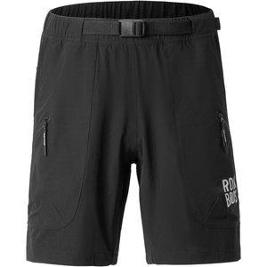 ROCKBROS Men’s Mountain Bike Shorts, Lightweight MTB Shorts with Secure Zipper Pockets, Casual Cycling Hiking Shorts(Black)