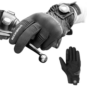ROCKBROS Motorcycle Gloves for Men & Women, Touchscreen Cycling Gloves with Breathable Hard Knuckles for Outdoor Sports, Mountain Dirt Bike & Bicycle MTB(US M= Asia L)
