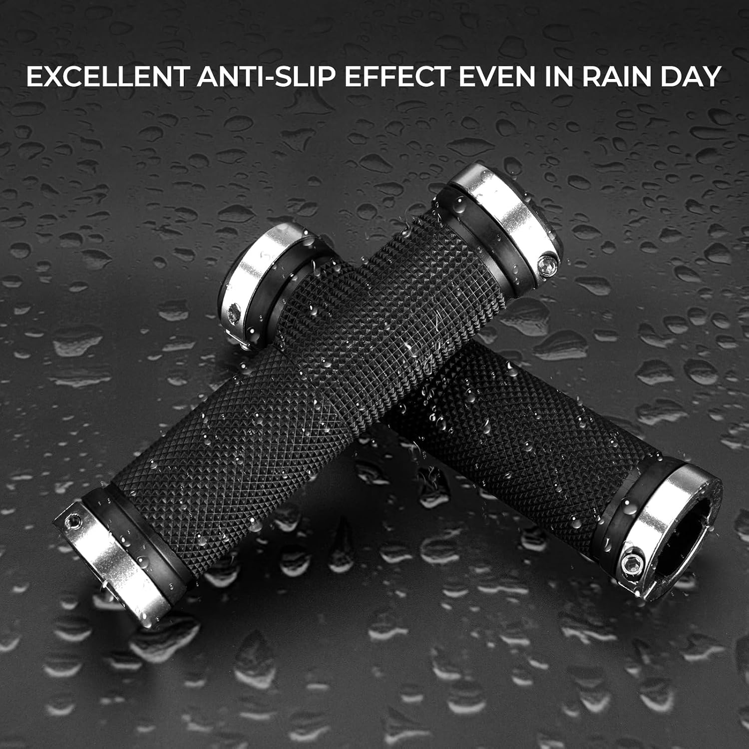 image:imageROCKBROS Bike Grips Single Lock on Mountain Bike Soft NonSlip Bike Handle Grips Fits for MTB Handle BarWhite