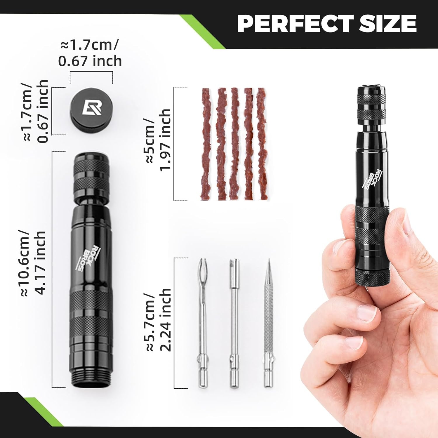 image:imageROCKBROS Bike Repair Kit Cycling Tubeless Tire Repair Kit for Mountain Bike and Road Bicycle