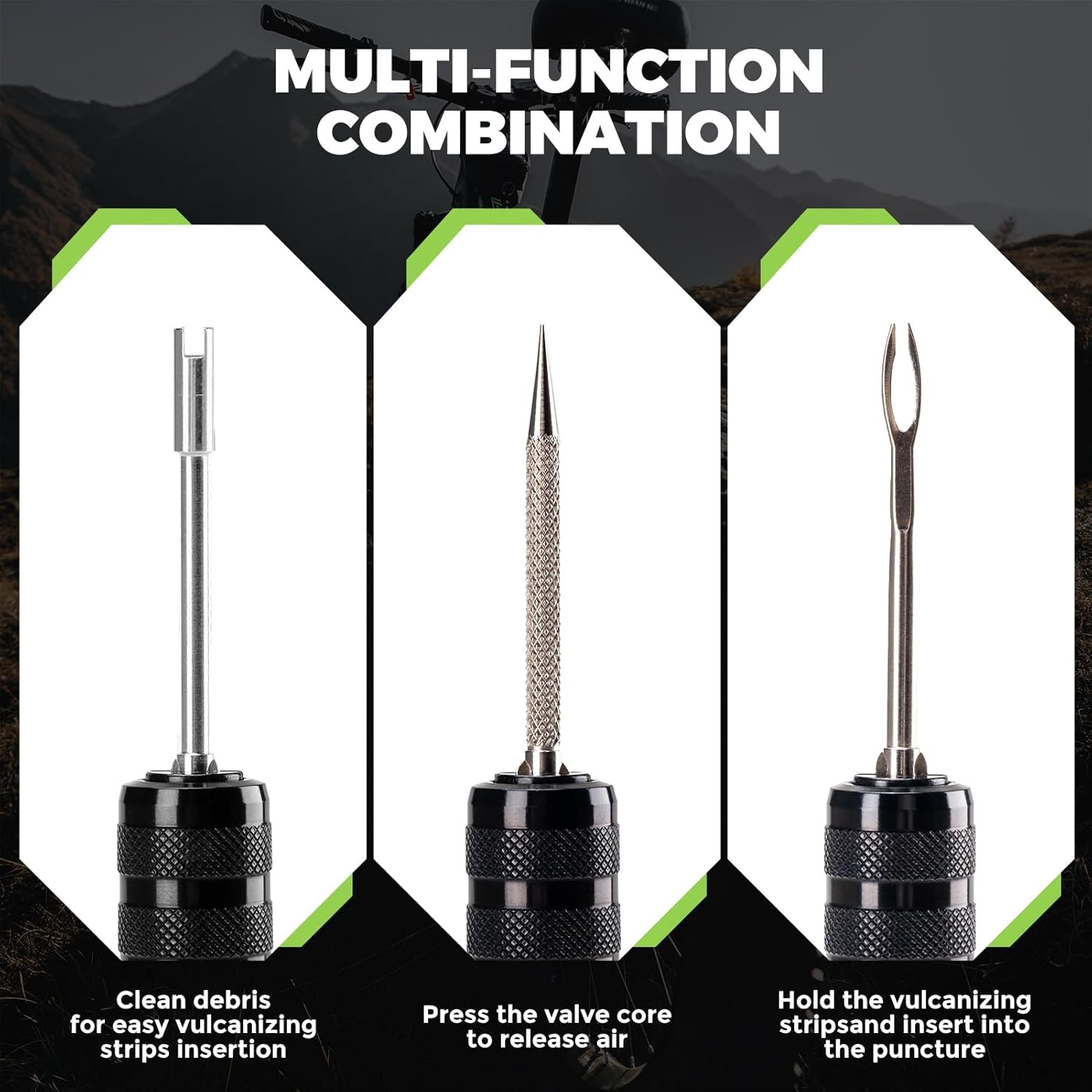 image:imageROCKBROS Bike Repair Kit Cycling Tubeless Tire Repair Kit for Mountain Bike and Road Bicycle
