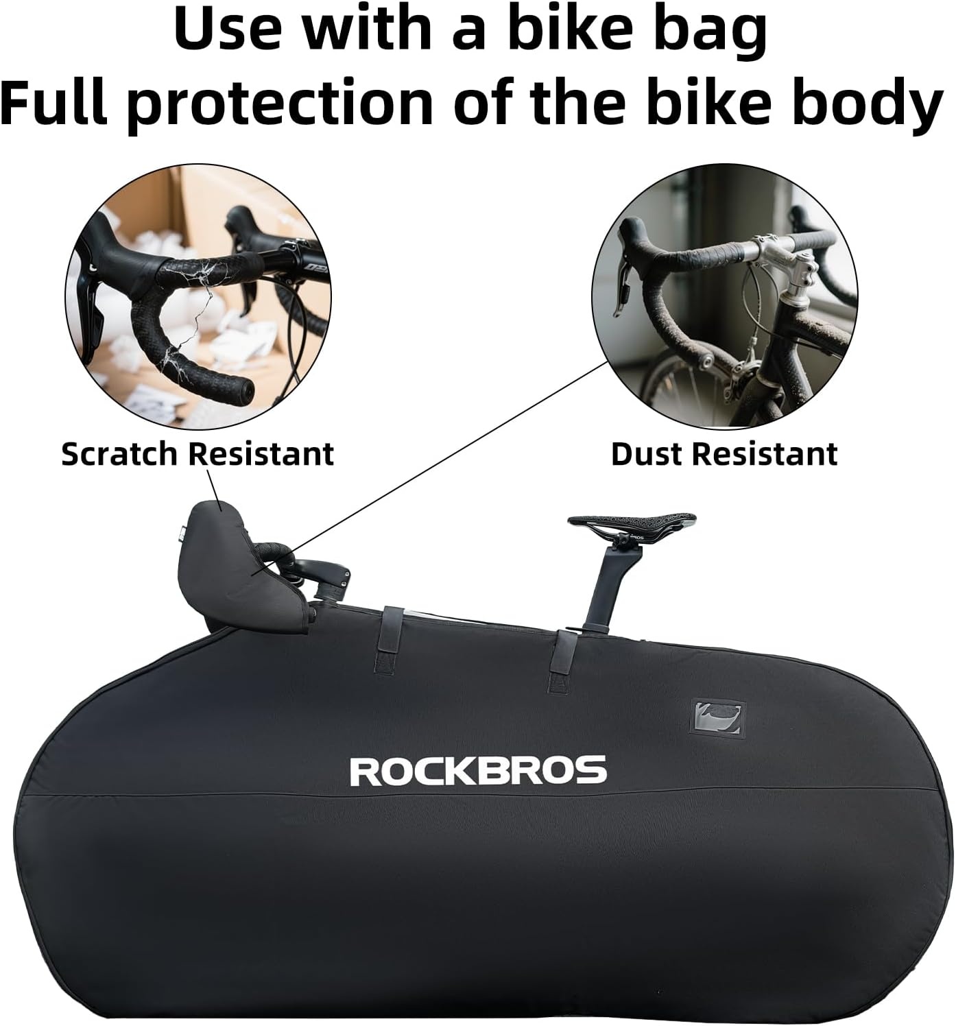 image:imageROCKBROS Bike Shifter Protective Cover Drop Handlebar Cover ScratchResistant amp DustProof Storage Accessory for Road amp Mountain Bikes