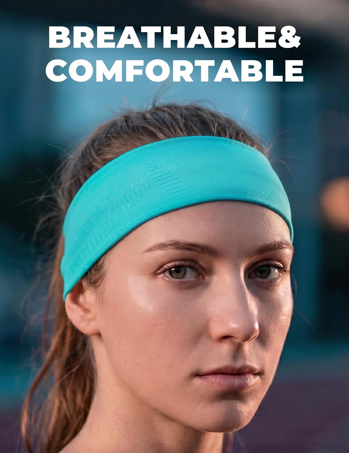 image:imageROCKBROS Pickleball Headband Ice Silk Elastic Cooling Sweatband for Men Women Running Gym Tennis SoccerBlue and Blue