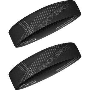 ROCKBROS Pickleball Headband Ice Silk Elastic Cooling Sweatband for Men Women Running Gym Tennis Soccer(Black and Black)