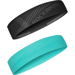 ROCKBROS Pickleball Headband Ice Silk Elastic Cooling Sweatband for Men Women Running Gym Tennis Soccer(Blue and Black)
