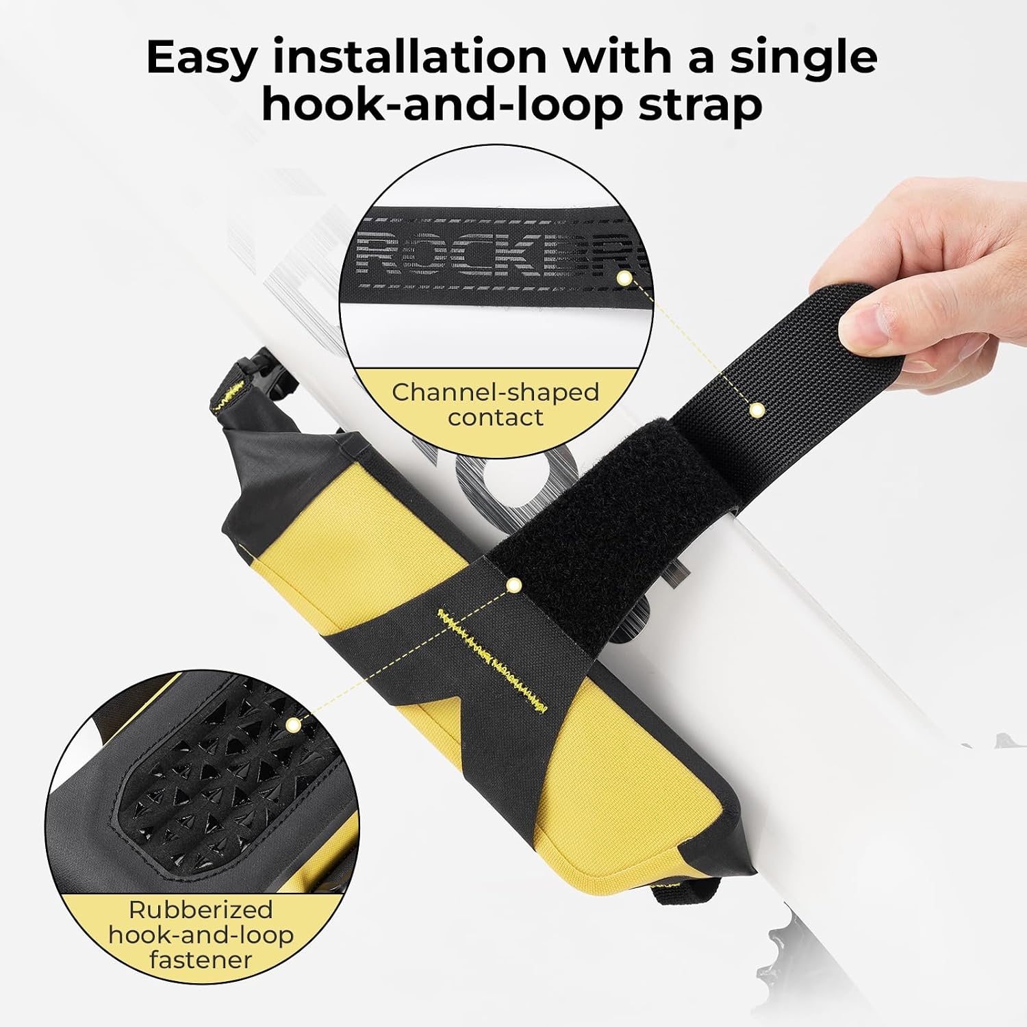 image:imageROCKBROS Bike Frame Bag Waterproof Bicycle Storage Bag 1L Under Top Tube Fits for MTB Mountain Road Bike Accessories