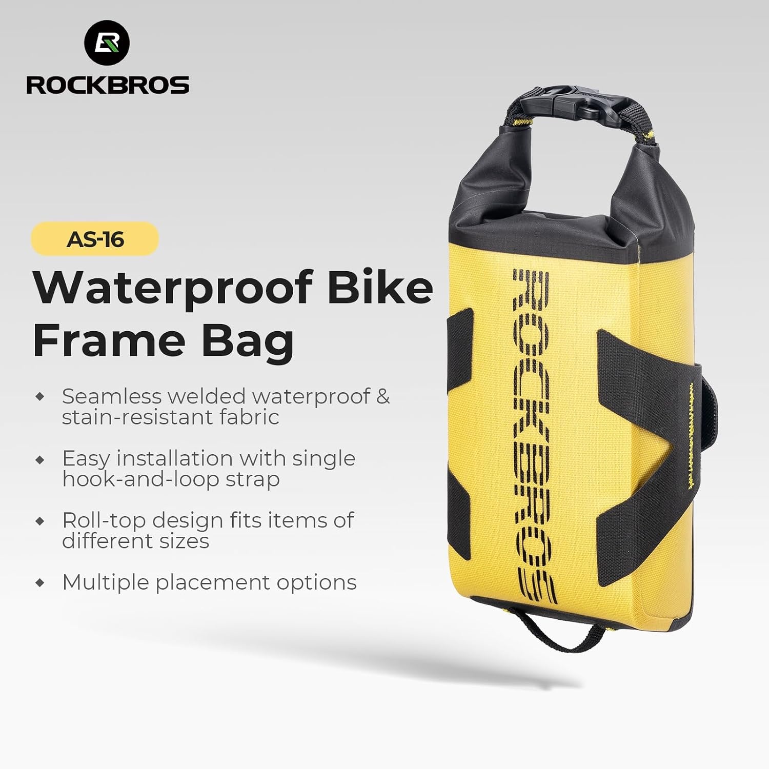 image:imageROCKBROS Bike Frame Bag Waterproof Bicycle Storage Bag 1L Under Top Tube Fits for MTB Mountain Road Bike Accessories