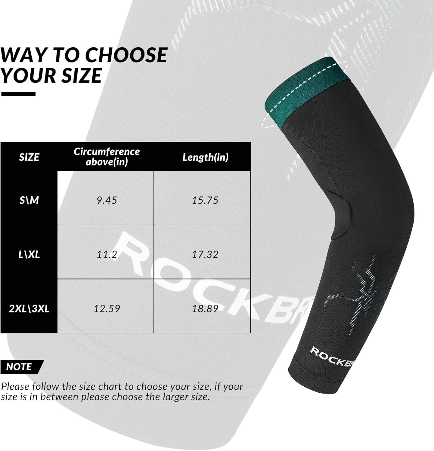 image:imageROCKBROS Arm Sleeves Cycling Arm Warmer with Ultimate Warmth MoistureWicking Flexibility and Suitable for Men and Women