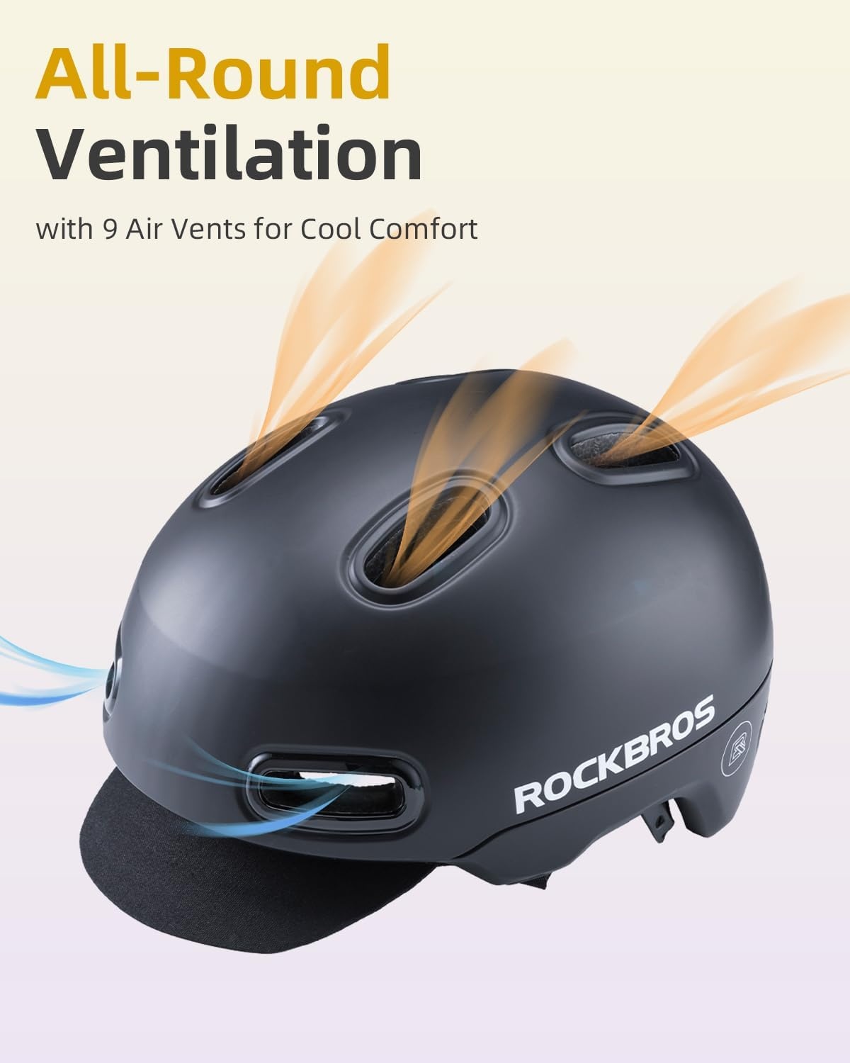 image:imageROCKBROS Bike Helmet for Adults Adjustable Cycling Helmet for Men amp Women CPSC Safety Certified Bicycle Helmet for Commuting Road Biking SkatingBlack