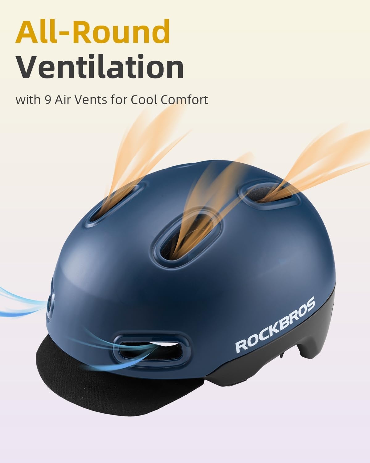 image:imageROCKBROS Bike Helmet for Adults Adjustable Cycling Helmet for Men amp Women CPSC Safety Certified Bicycle Helmet for Commuting Road Biking SkatingBlue