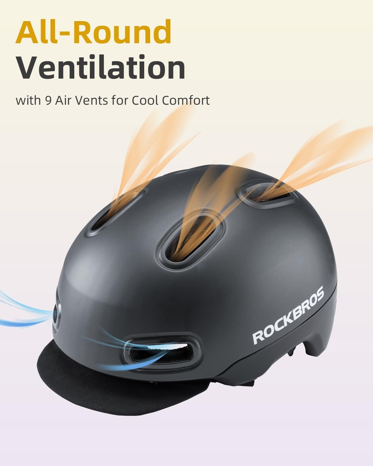 image:imageROCKBROS Bike Helmet for Adults Adjustable Cycling Helmet for Men amp Women CPSC Safety Certified Bicycle Helmet for Commuting Road Biking SkatingTitanium