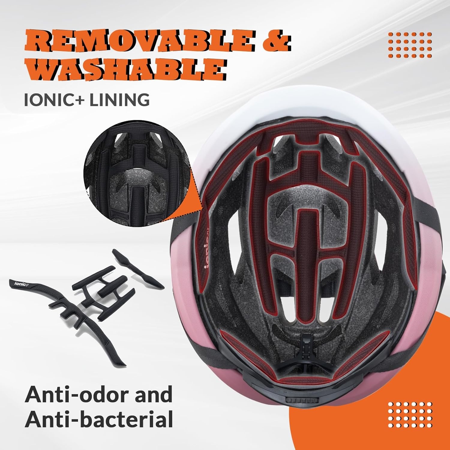 image:imageROCKBROS Bike Helmet for Adults Size 5462 cm for Riders Microshell Adjustable Dial Interior Padding Air Vents Mountain amp Road Bike MTB CommutingMulticolor Powder Matte