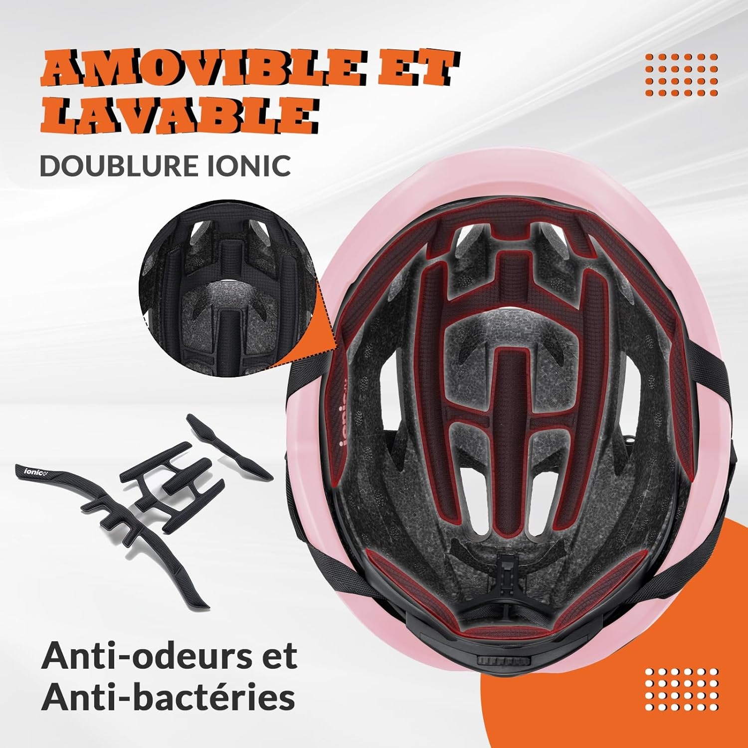 image:imageROCKBROS Bike Helmet for Adults Size 5462 cm for Riders Microshell Adjustable Dial Interior Padding Air Vents Mountain amp Road Bike MTB CommutingPink Glossy