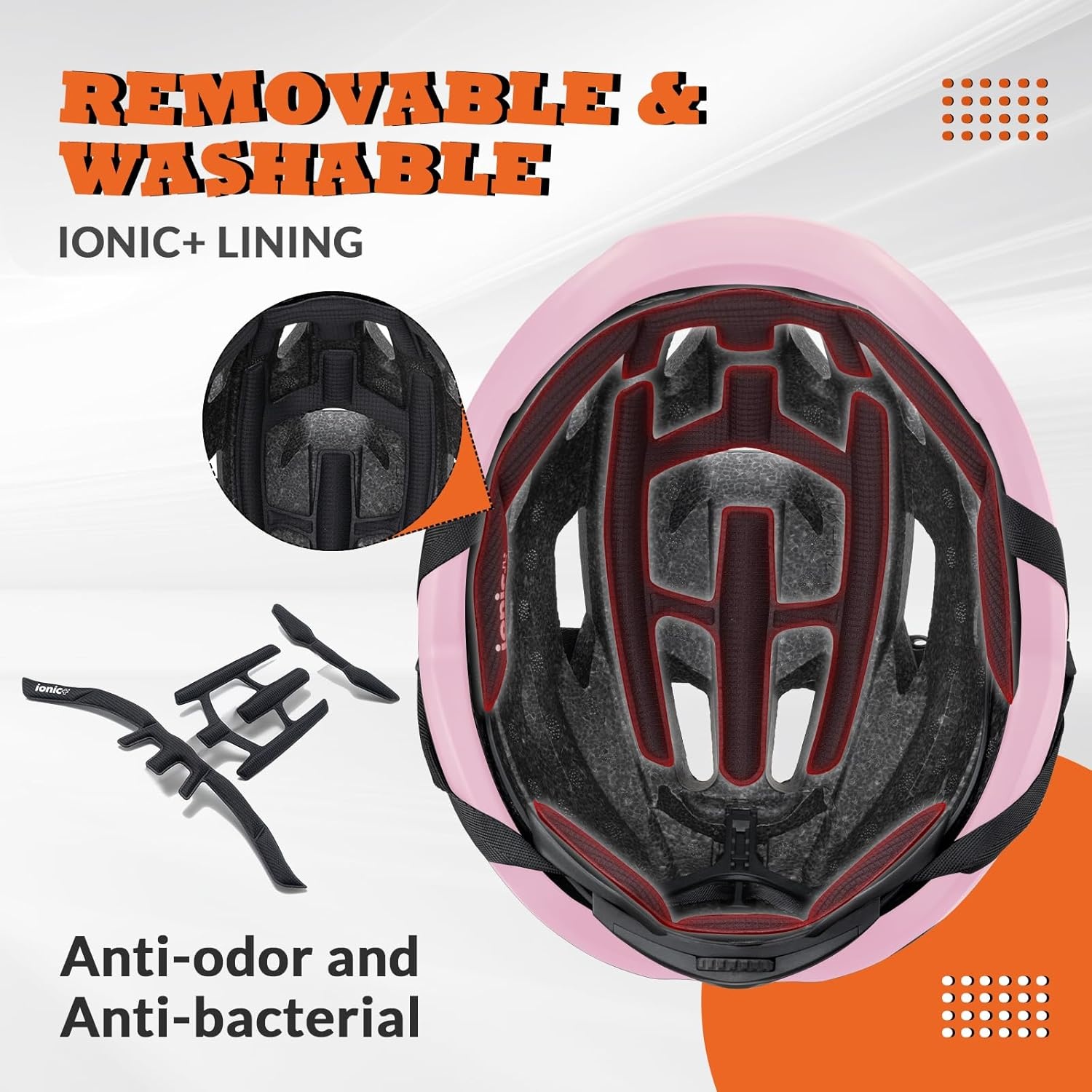 image:imageROCKBROS Bike Helmet for Adults Size 5462 cm for Riders Microshell Adjustable Dial Interior Padding Air Vents Mountain amp Road Bike MTB CommutingPink Matte