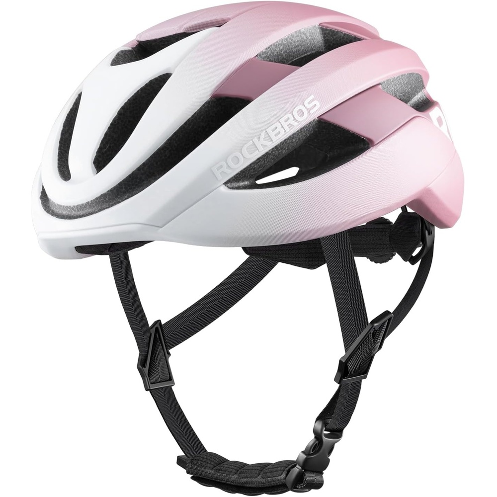 image:imageROCKBROS Bike Helmet for Adults Size 5462 cm for Riders Microshell Adjustable Dial Interior Padding Air Vents Mountain amp Road Bike MTB CommutingMulticolor Powder Matte