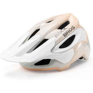 ROCKBROS Bike Helmet,Size 58-62 cm,PC Shell & EPS Liner, 1-Second Magnetic Buckle,Adjustable Visor,16 Air Vents Mountain & Road Bicycle Helmets for Men Women Adults Youth(Apricot)