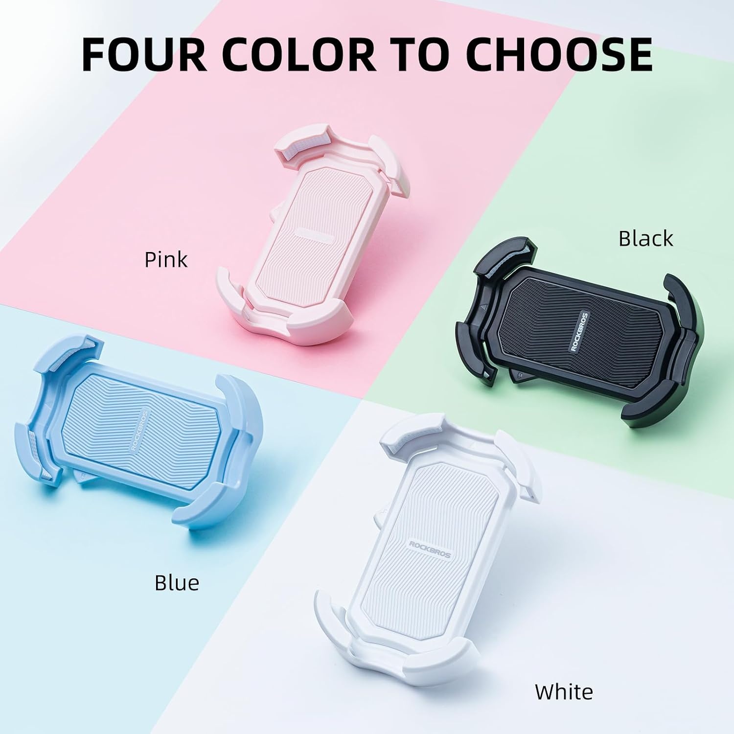 image:imageROCKBROS Bike Phone Holder Motorcycle amp Scooter Mount Adjustable Shockproof Security Lock 4768 PhonesHandlebar Mount Pink