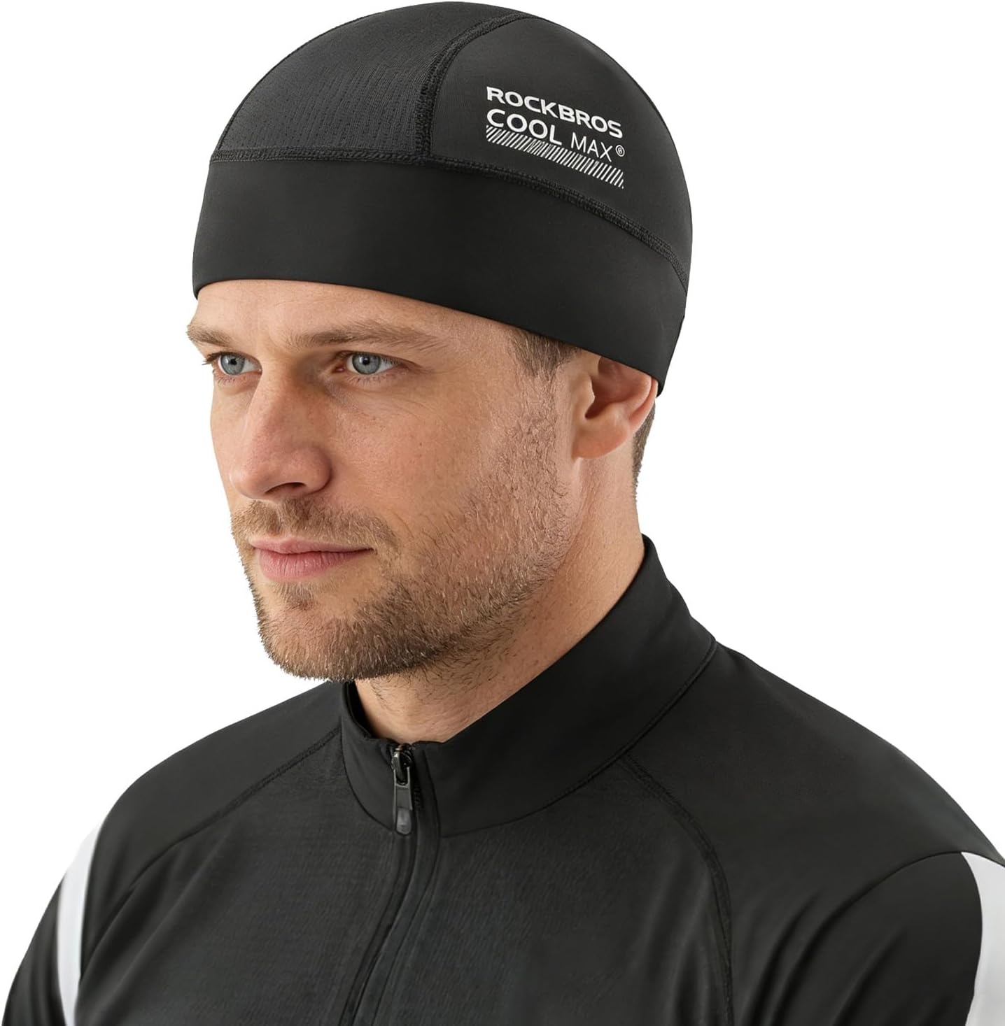 image:imageROCKBROS Cooling Skull Caps Breathable Mesh Under Helmet Liner UPF50 Sun Protection Cycling Motorcycle Running Lightweight Cap for Men amp Women Black