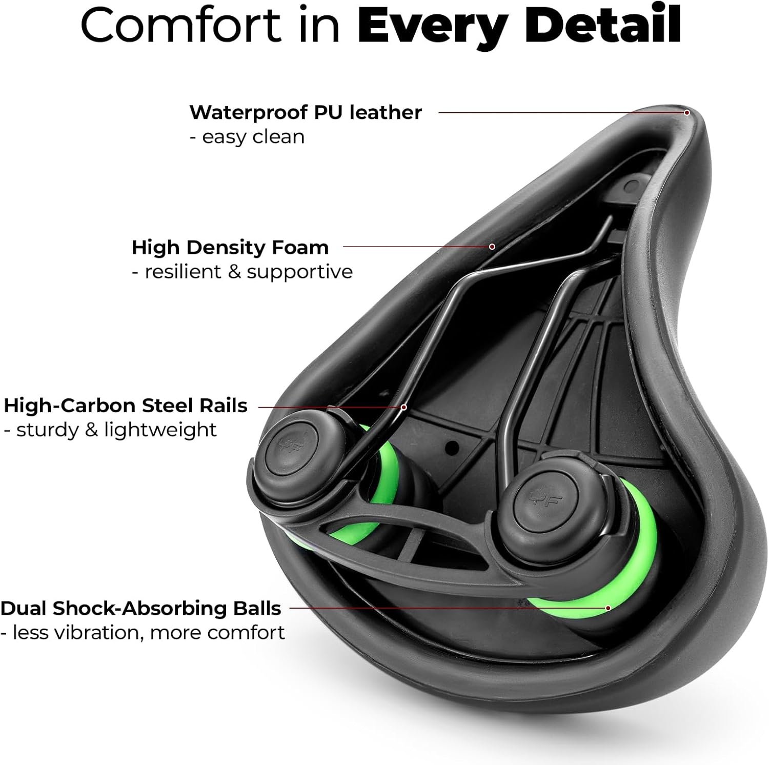 image:imageROCKBROS Youth Bike Seat Cusion Comfort Youth Replacement Saddle Bicycle Seat Waterproof Enhance Young Little Rider Teenager Bike Seat for Boys and Girls Gifts for MTB amp Road 16 to 24 No Clamp