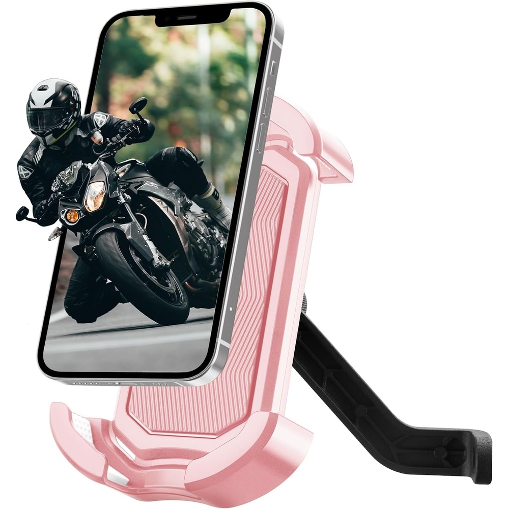 image:imageROCKBROS Bike Phone Holder Motorcycle amp Scooter Mount Adjustable Shockproof Security Lock 4768 PhonesSide View Mirror Mount Pink
