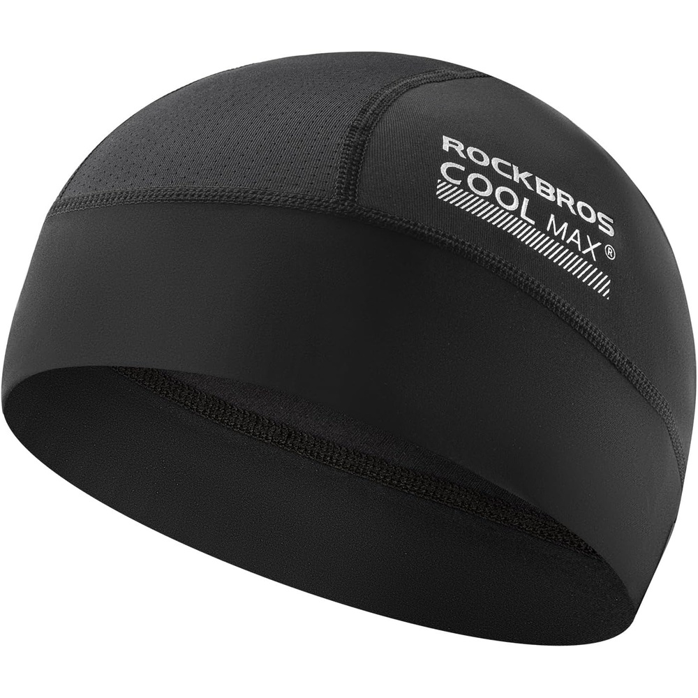 image:imageROCKBROS Cooling Skull Caps Breathable Mesh Under Helmet Liner UPF50 Sun Protection Cycling Motorcycle Running Lightweight Cap for Men amp Women Black