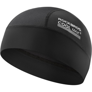 ROCKBROS Cooling Skull Caps Breathable Mesh Under Helmet Liner UPF50+ Sun Protection Cycling Motorcycle Running Lightweight Cap for Men & Women Black
