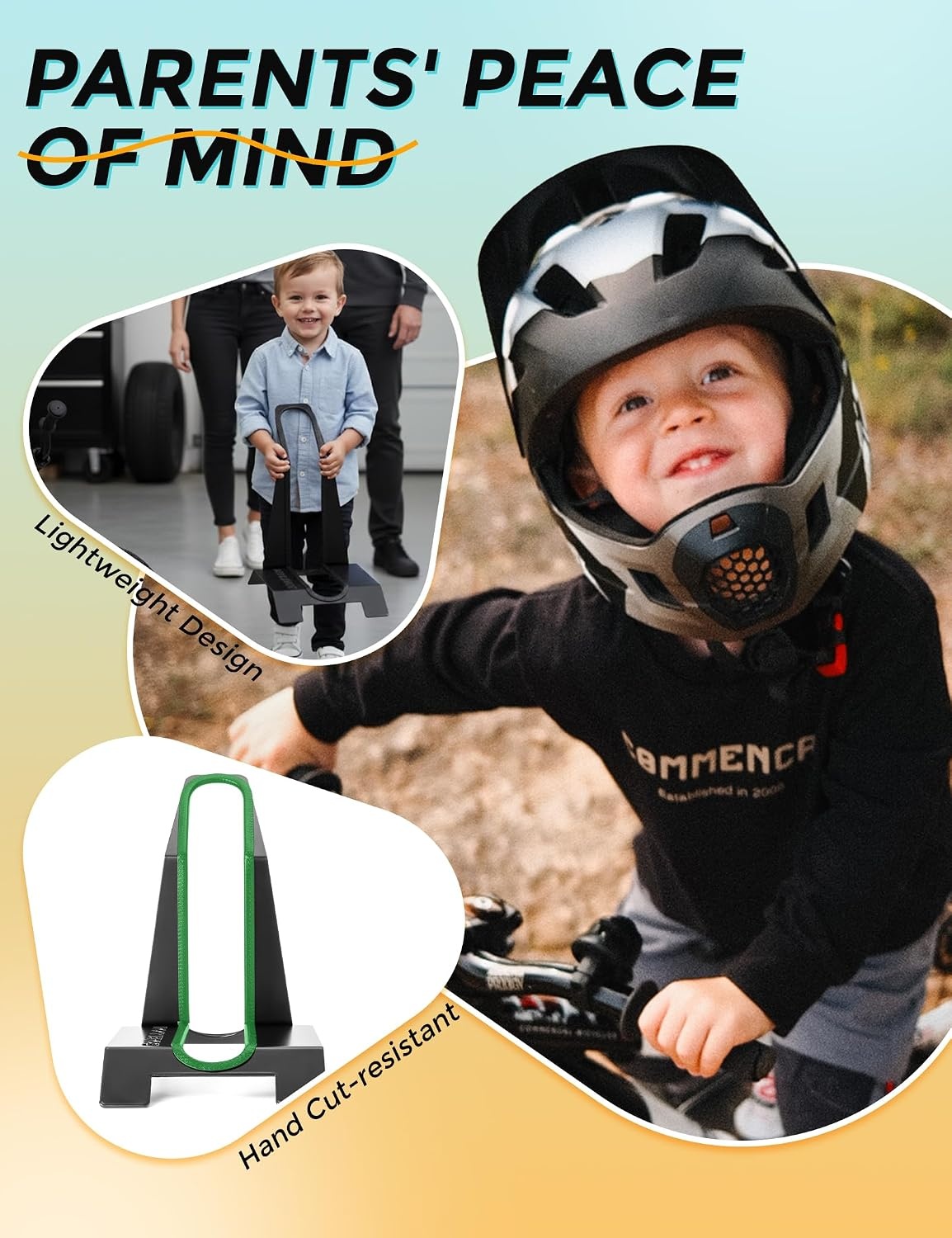 image:imageROCKBROS Kids Bike Stand Floor Parking Rack Exclusively for 12 Inch Balance Bikes amp Toddler Bikes Easy Pushin Bicycle Holder for Garage and Indoor StorageBlack